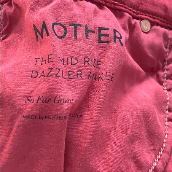Mother mid rise dazzler ankle red jeans - Picture 9 of 11